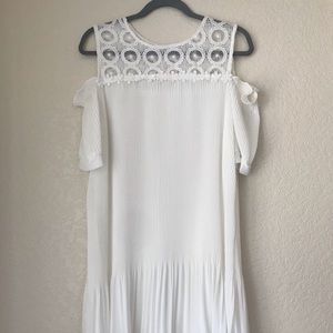 Flowy White Lace Summer Dress
